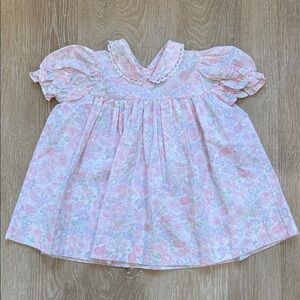 Baby Togs Vintage Floral Pink Baby Dress Size 12-18 Months
